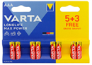 AAA / LR03 Varta Max Power Longlife batteri (8stk)